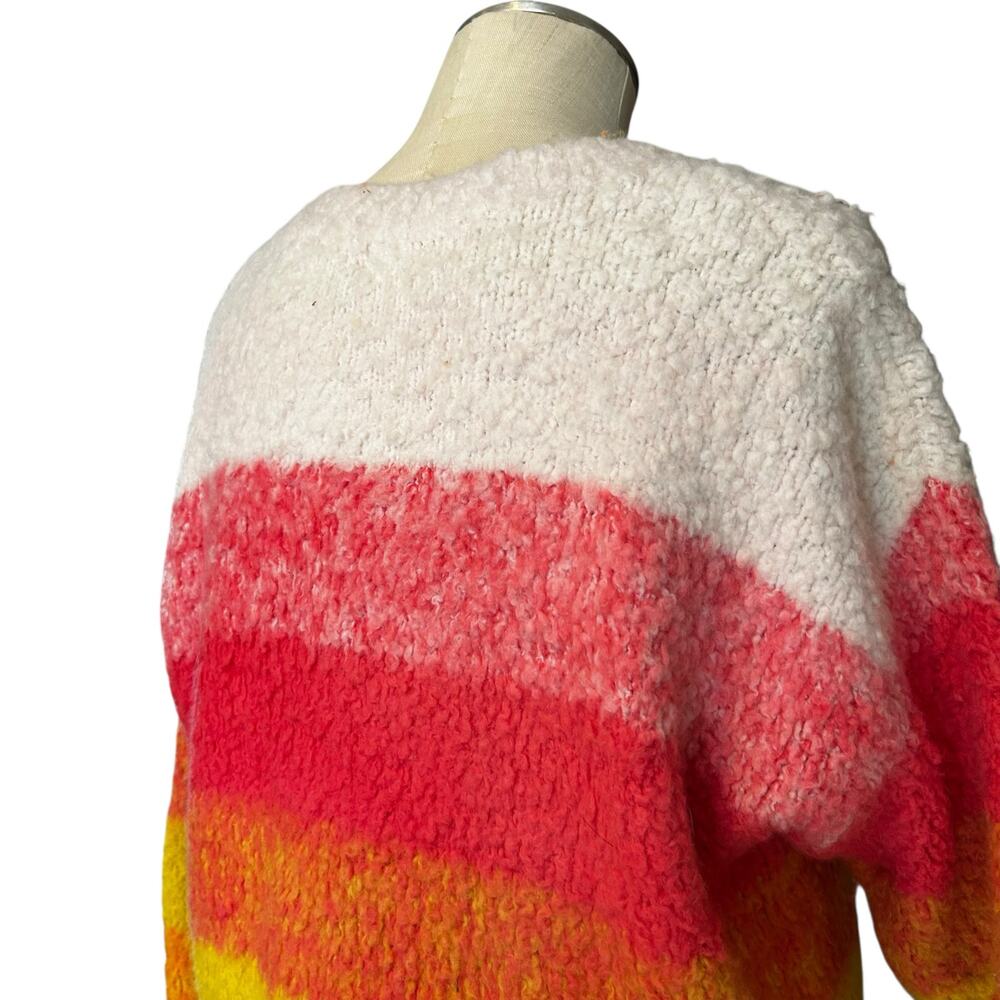 Anthropologie Simone Striped Fuzzy Knit Sweater Sz S - Picture 12 of 13